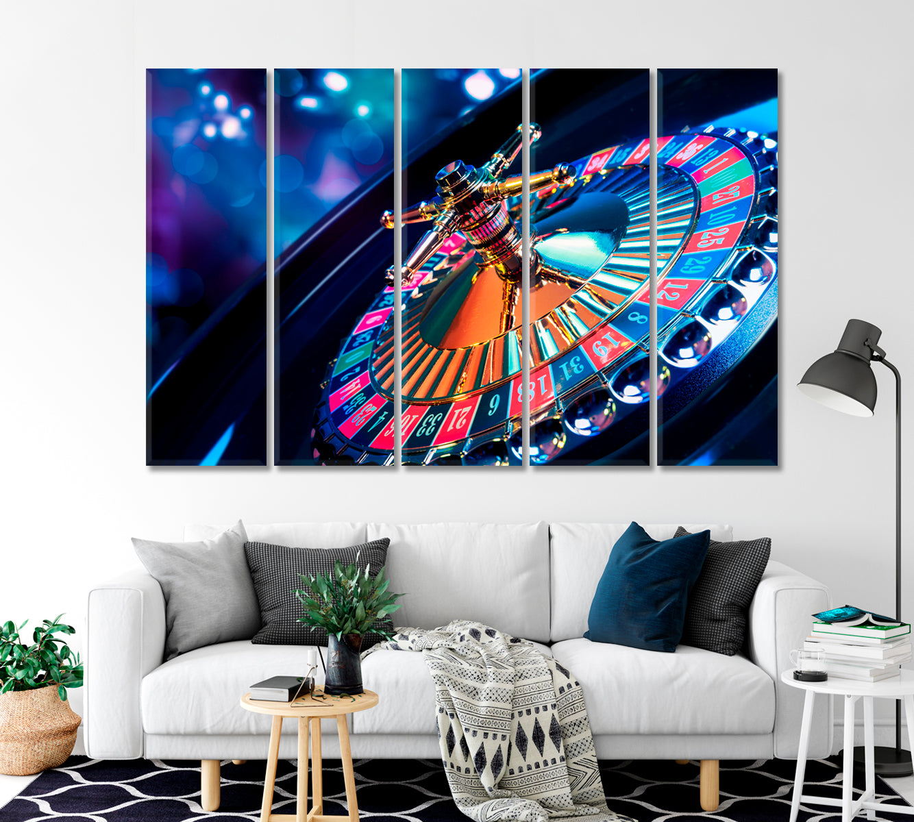 Spinning Сasino Roulette Canvas Print-Canvas Print-CetArt-1 Panel-24x16 inches-CetArt