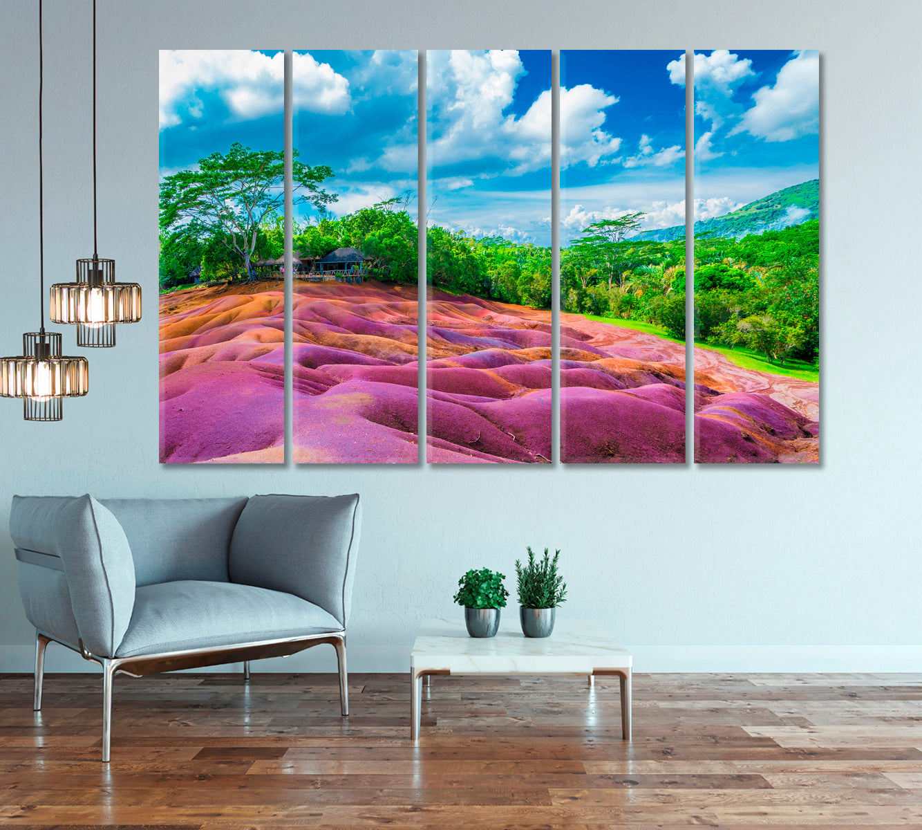 Chamarel Seven Colored Earth Geopark Mauritius Canvas Print-Canvas Print-CetArt-1 Panel-24x16 inches-CetArt