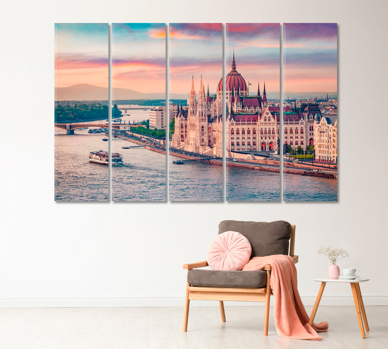 Hungarian Parliament Building in Budapest Canvas Print-Canvas Print-CetArt-1 Panel-24x16 inches-CetArt