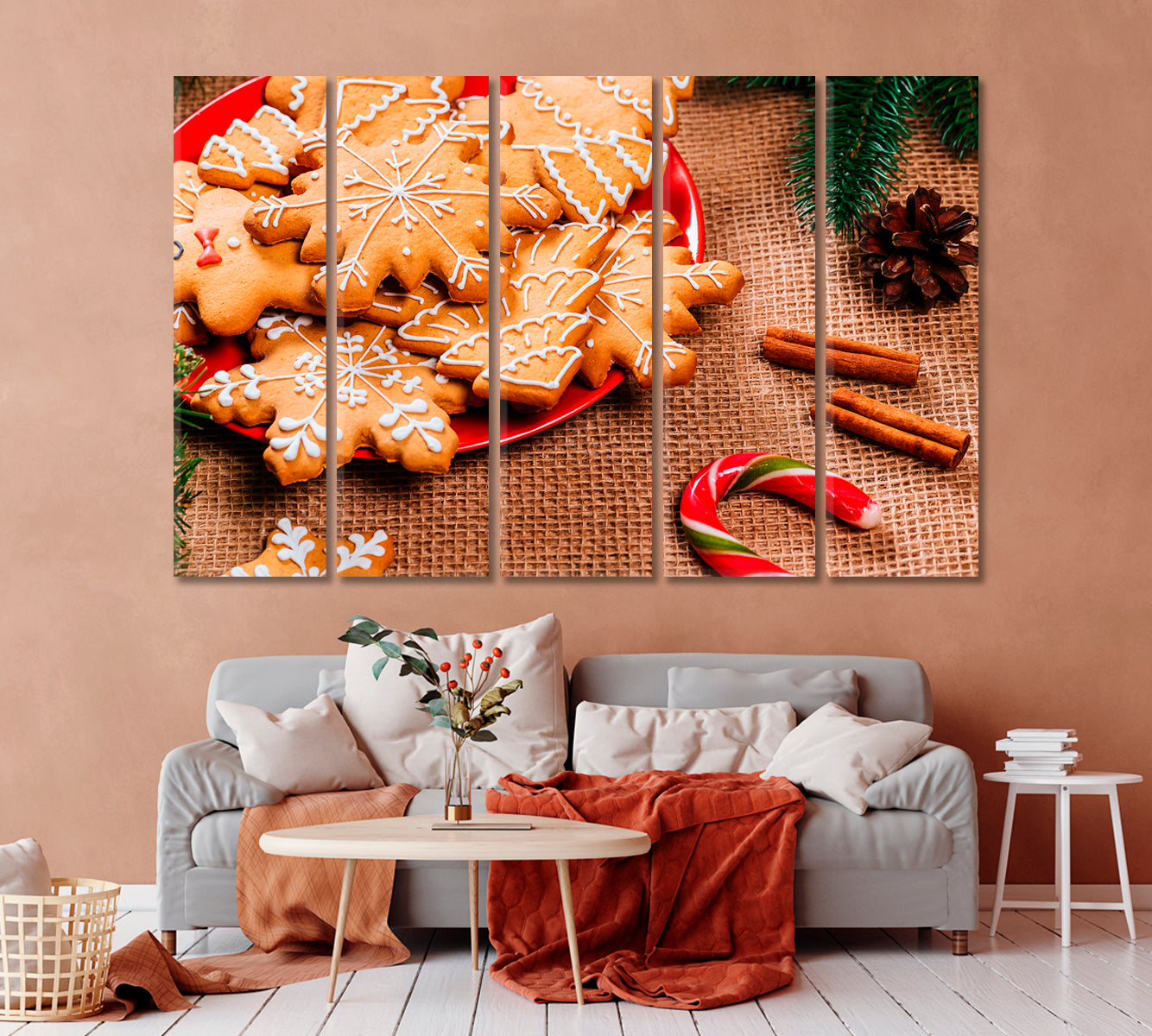 Christmas Gingerbread Cookies Canvas Print-Canvas Print-CetArt-1 Panel-24x16 inches-CetArt