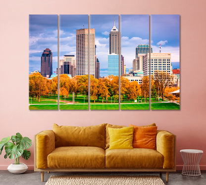 Autumn in Indiana USA Canvas Print-Canvas Print-CetArt-1 Panel-24x16 inches-CetArt