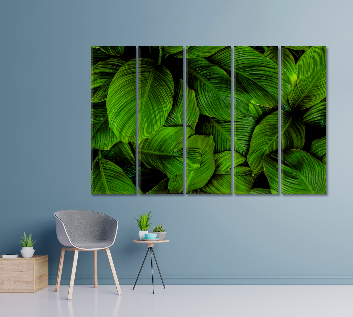 Green Tropical Leaf Canvas Print-Canvas Print-CetArt-1 Panel-24x16 inches-CetArt