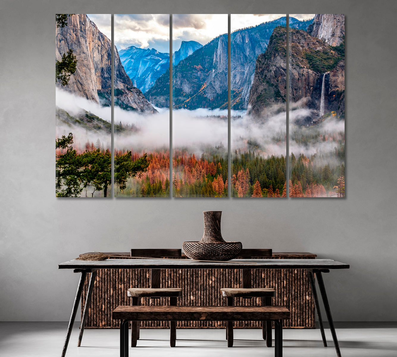 Valley of Yosemite National Park California USA Canvas Print-Canvas Print-CetArt-1 Panel-24x16 inches-CetArt