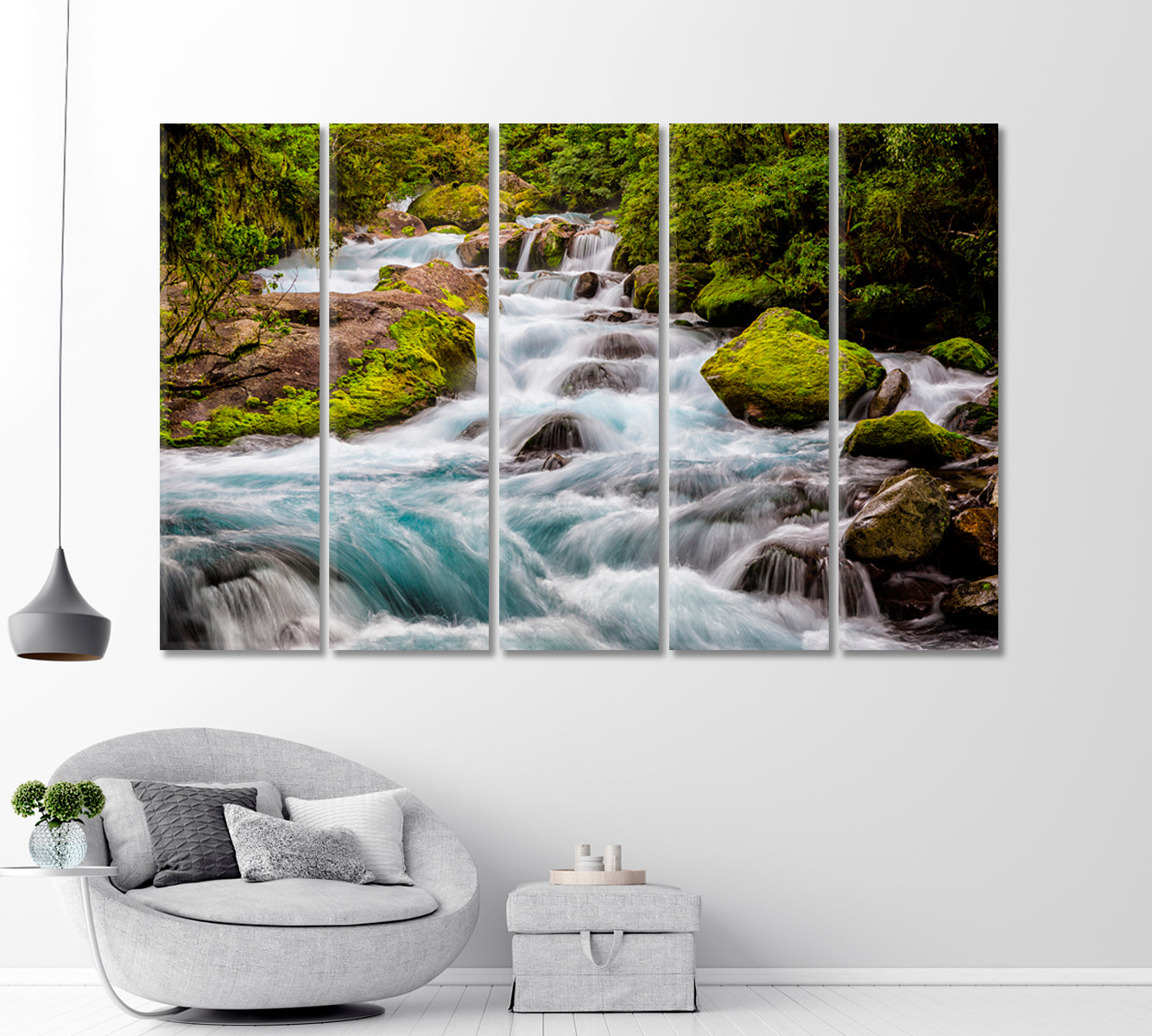 Stream in Fiordland National Park New Zealand Canvas Print-Canvas Print-CetArt-1 Panel-24x16 inches-CetArt