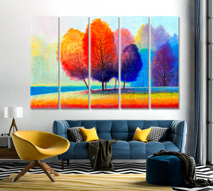 Beautiful Colorful Autumn Forest Canvas Print-Canvas Print-CetArt-1 Panel-24x16 inches-CetArt