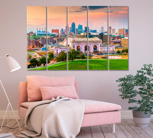 Kansas City United States Canvas Print-Canvas Print-CetArt-1 Panel-24x16 inches-CetArt