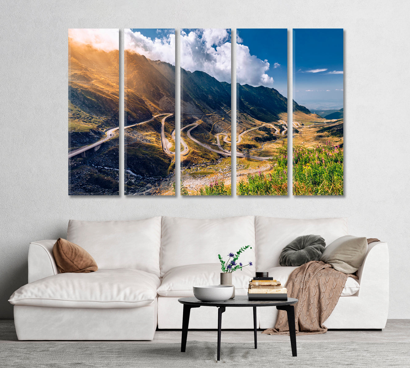 Zafagarasan Mountain Road Canvas Print-Canvas Print-CetArt-1 Panel-24x16 inches-CetArt