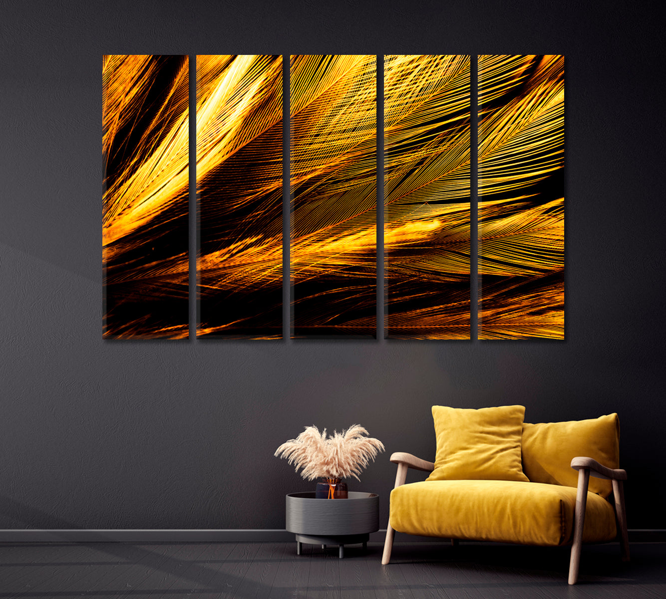 Beautiful Abstract Feathers Canvas Print-Canvas Print-CetArt-1 Panel-24x16 inches-CetArt