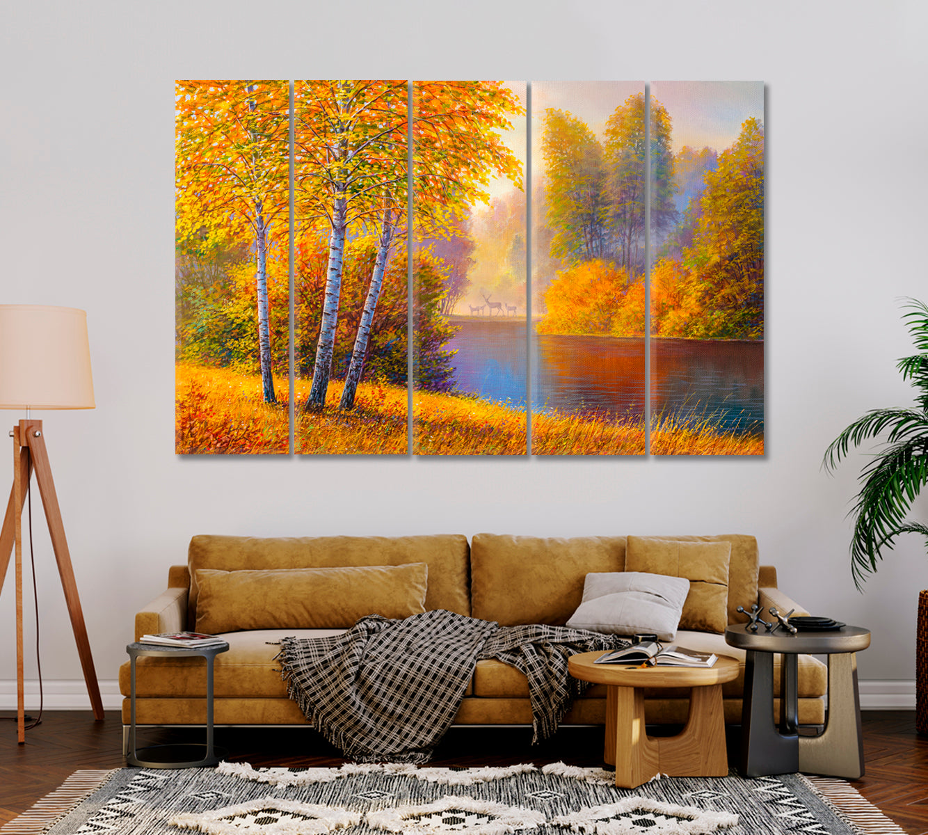 Bright Colorful Autumn Forest Canvas Print-Canvas Print-CetArt-1 Panel-24x16 inches-CetArt