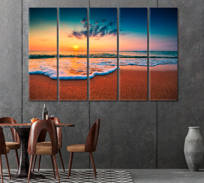 Sunrise over the Sea Canvas Print-Canvas Print-CetArt-1 Panel-24x16 inches-CetArt