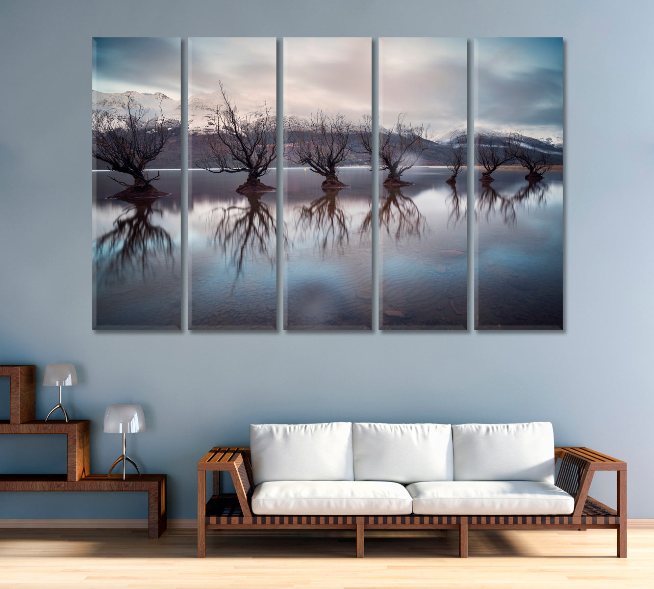 The Willow Trees of Glenorchy New Zealand Canvas Print-Canvas Print-CetArt-1 Panel-24x16 inches-CetArt