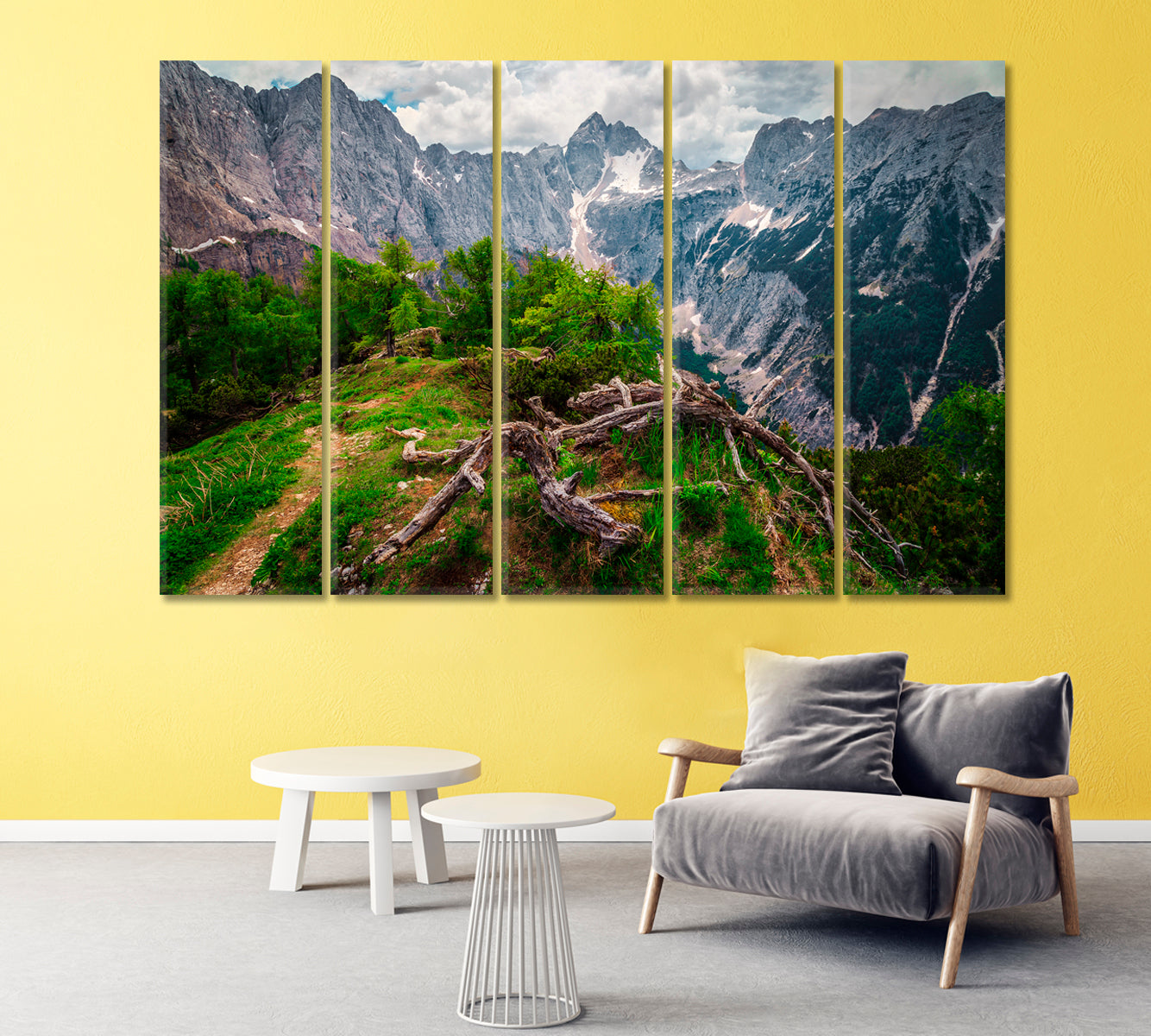 Mountain Landscape Canvas Print-Canvas Print-CetArt-1 Panel-24x16 inches-CetArt