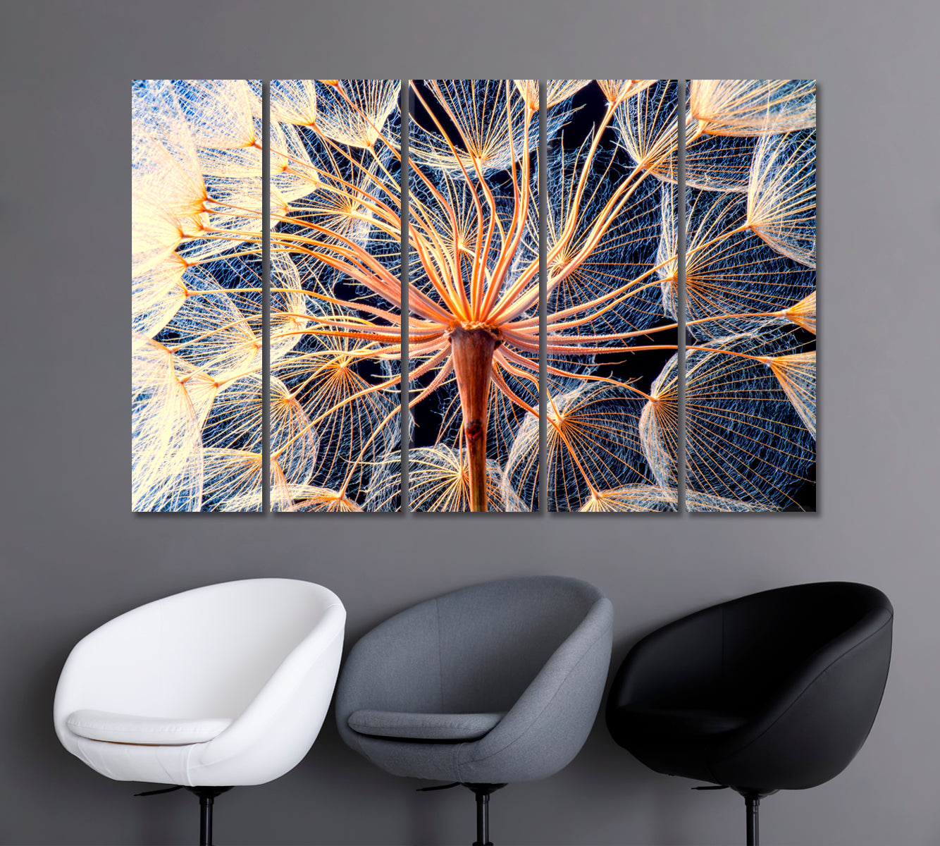 Dandelion Flower Close Up Canvas Print-Canvas Print-CetArt-1 Panel-24x16 inches-CetArt