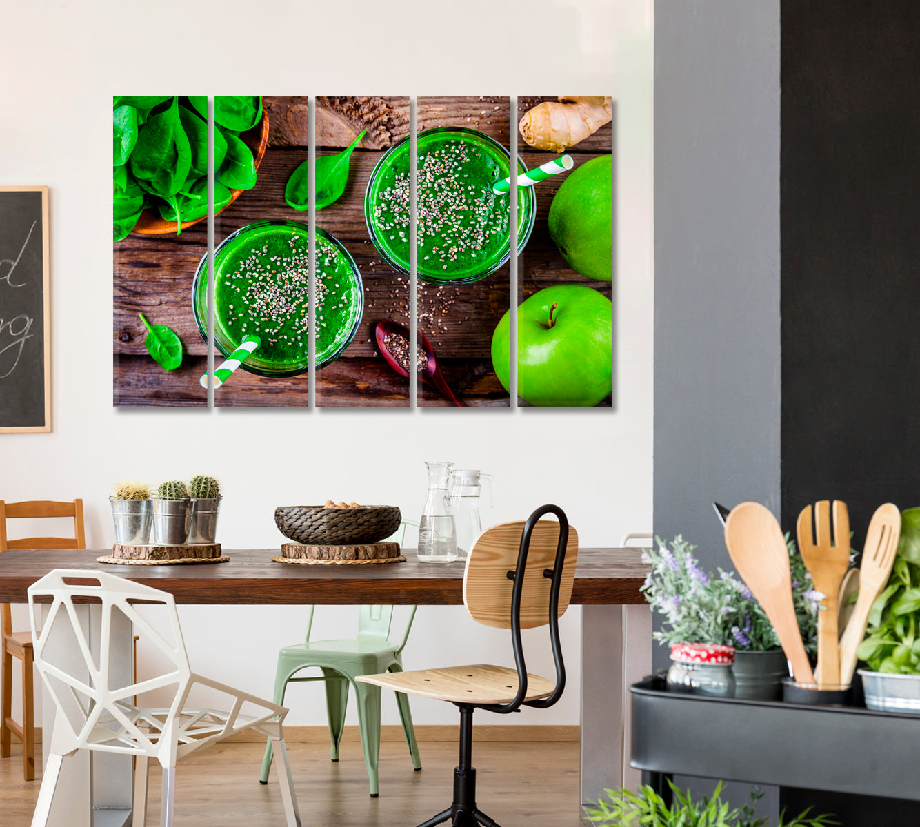 Spinach and Apple Cocktail Canvas Print-Canvas Print-CetArt-1 Panel-24x16 inches-CetArt