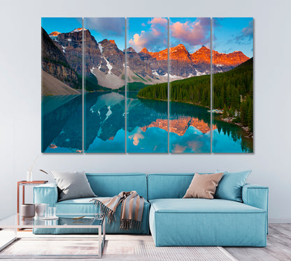 Moraine Lake at Sunrise Canvas Print-Canvas Print-CetArt-1 Panel-24x16 inches-CetArt