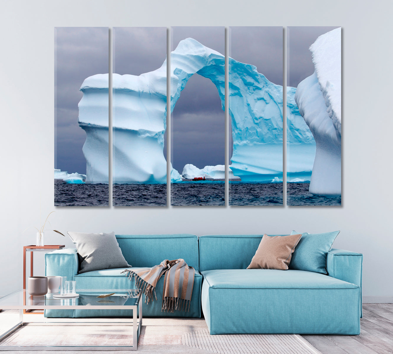 Huge Arch Shaped Iceberg Canvas Print-Canvas Print-CetArt-1 Panel-24x16 inches-CetArt