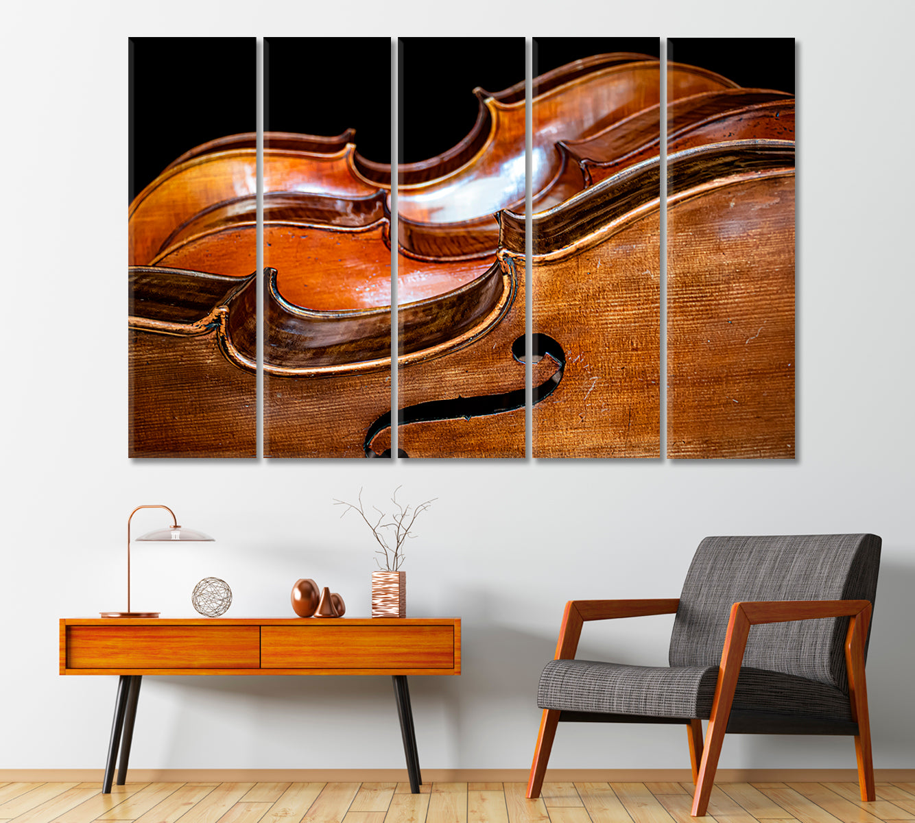 Three Beautiful Cellos Canvas Print-Canvas Print-CetArt-1 Panel-24x16 inches-CetArt