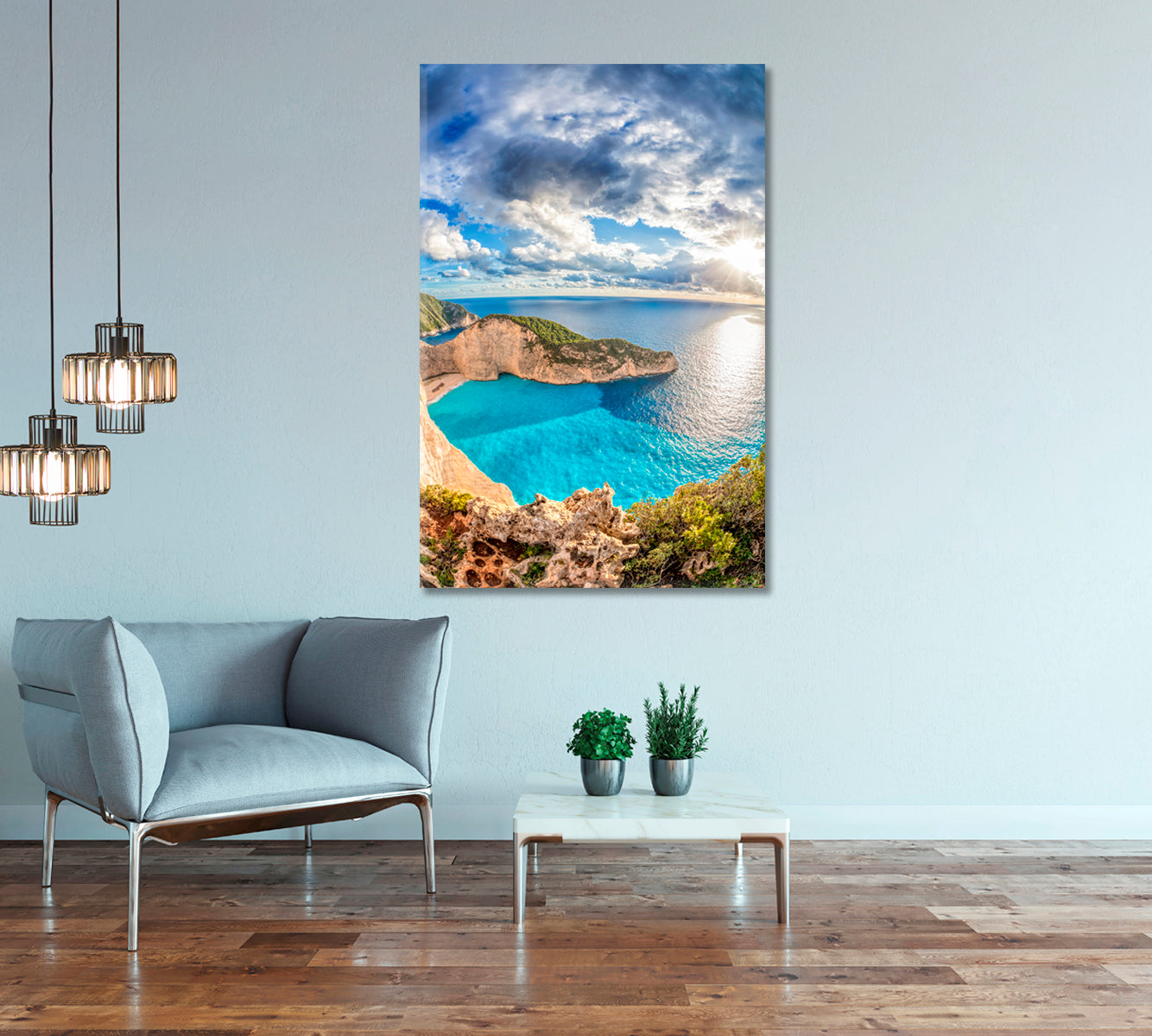 Navagio Beach Zakynthos Island Greece Canvas Print-Canvas Print-CetArt-1 panel-16x24 inches-CetArt