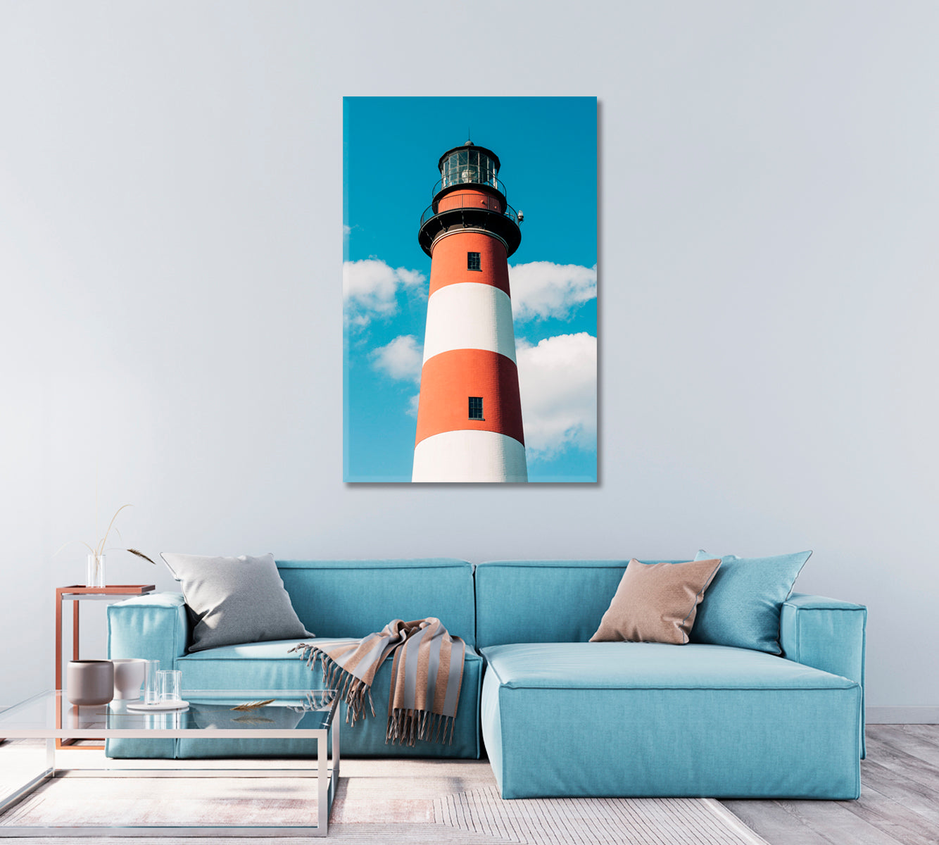 Assateague Lighthouse at Chincoteague Island Virginia Canvas Print-Canvas Print-CetArt-1 panel-16x24 inches-CetArt