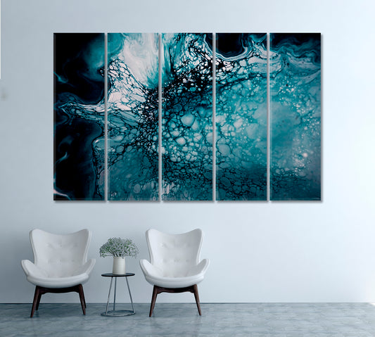 Modern Liquid Acrylic Painting Canvas Print-Canvas Print-CetArt-1 Panel-24x16 inches-CetArt