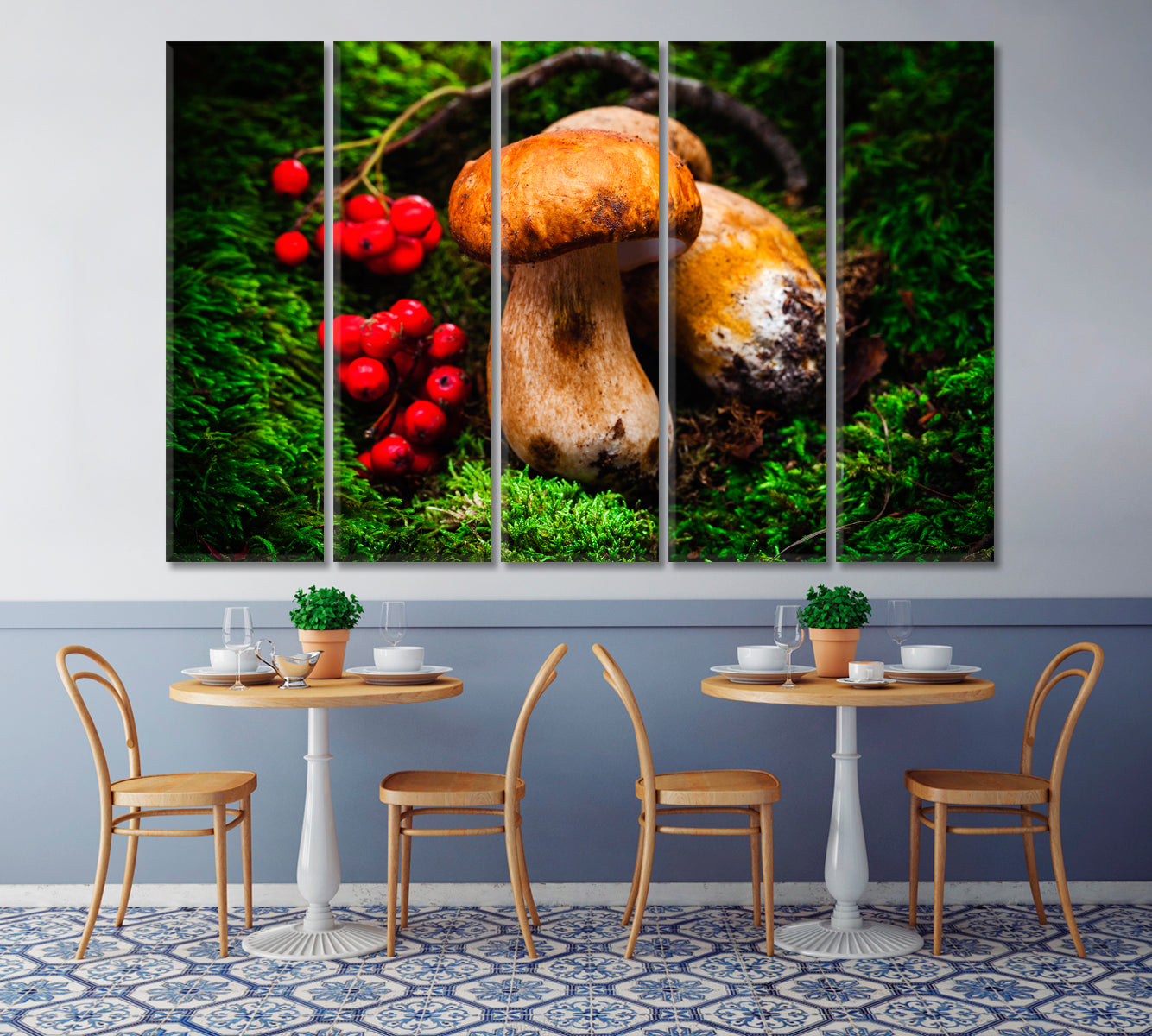 Porcini Mushrooms Canvas Print-Canvas Print-CetArt-1 Panel-24x16 inches-CetArt