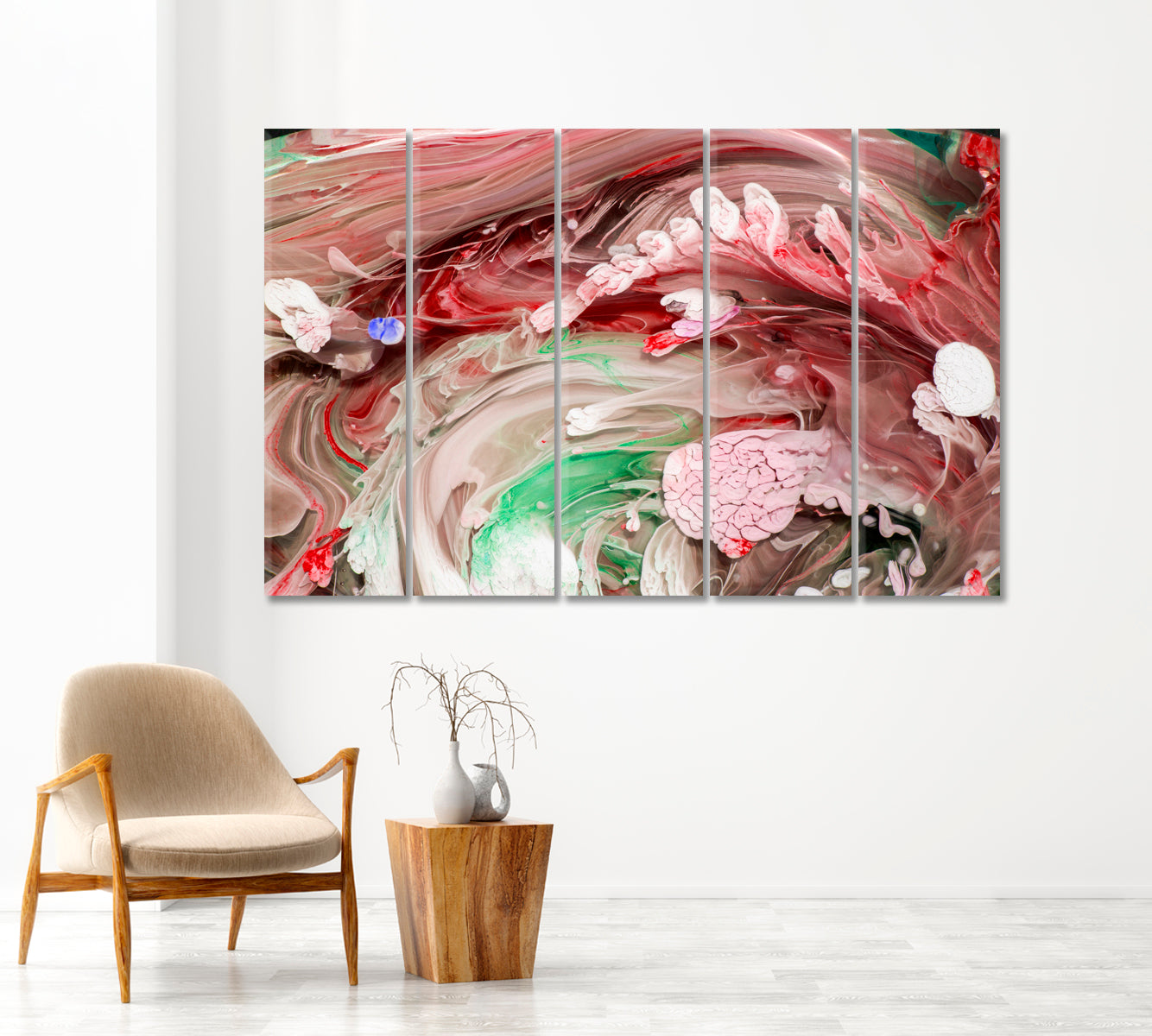 Mixed Liquid Paints Petri Art Canvas Print-Canvas Print-CetArt-1 Panel-24x16 inches-CetArt