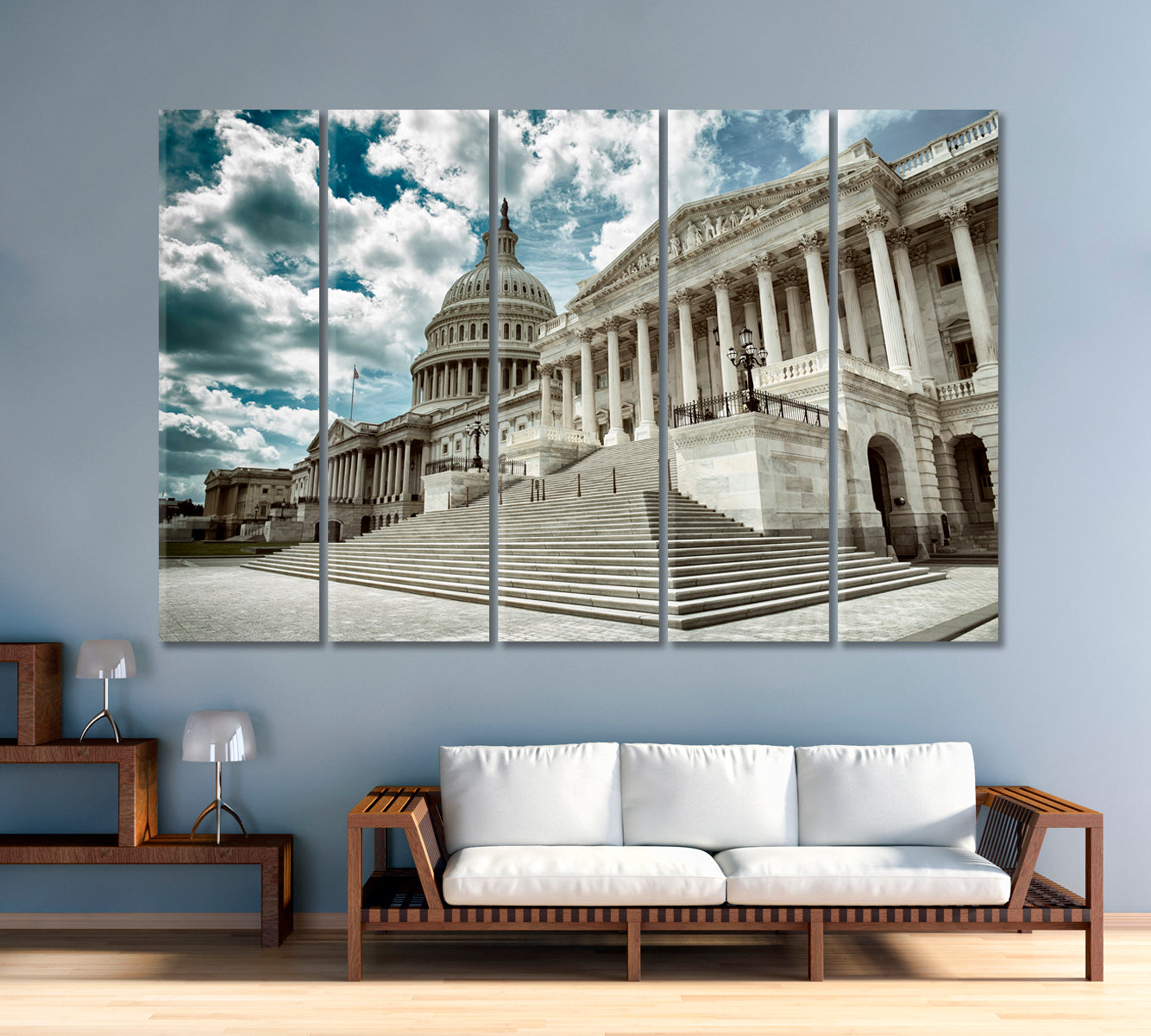 Capitol Building in Washington USA Canvas Print-Canvas Print-CetArt-1 Panel-24x16 inches-CetArt