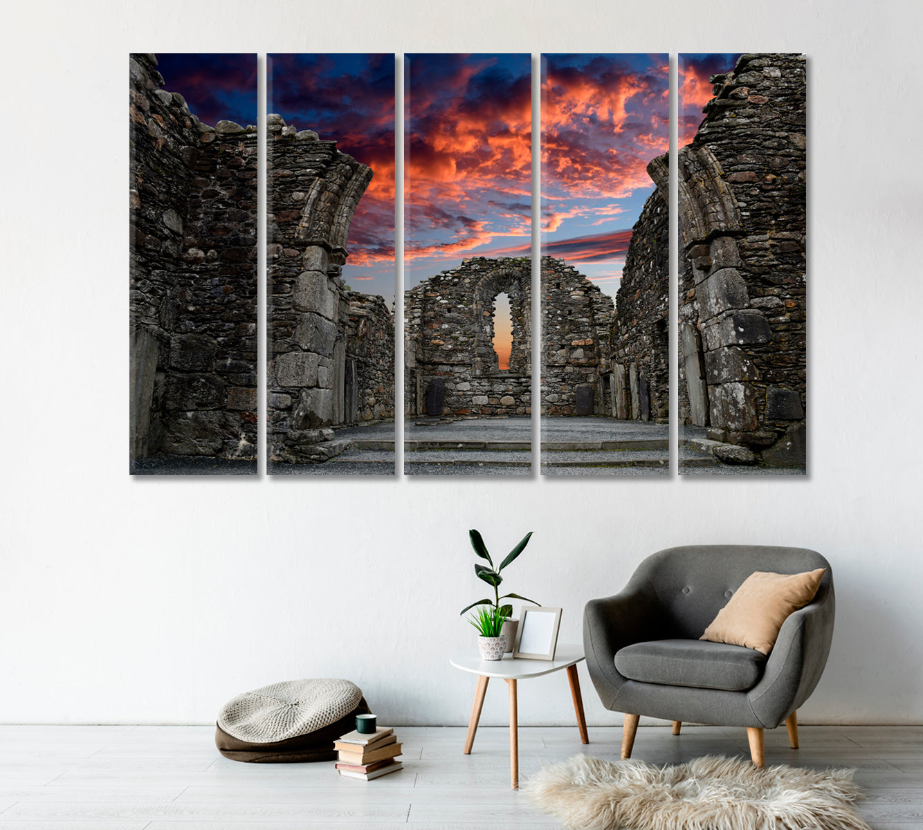 Monastic Cemetery of Glendalough Ireland Canvas Print-Canvas Print-CetArt-1 Panel-24x16 inches-CetArt