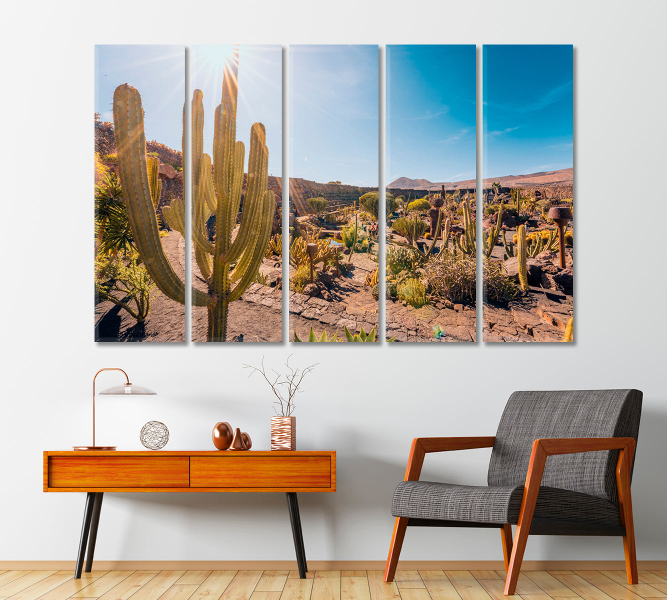 Cactus Garden Lanzarote Canary Islands Spain Canvas Print-Canvas Print-CetArt-1 Panel-24x16 inches-CetArt