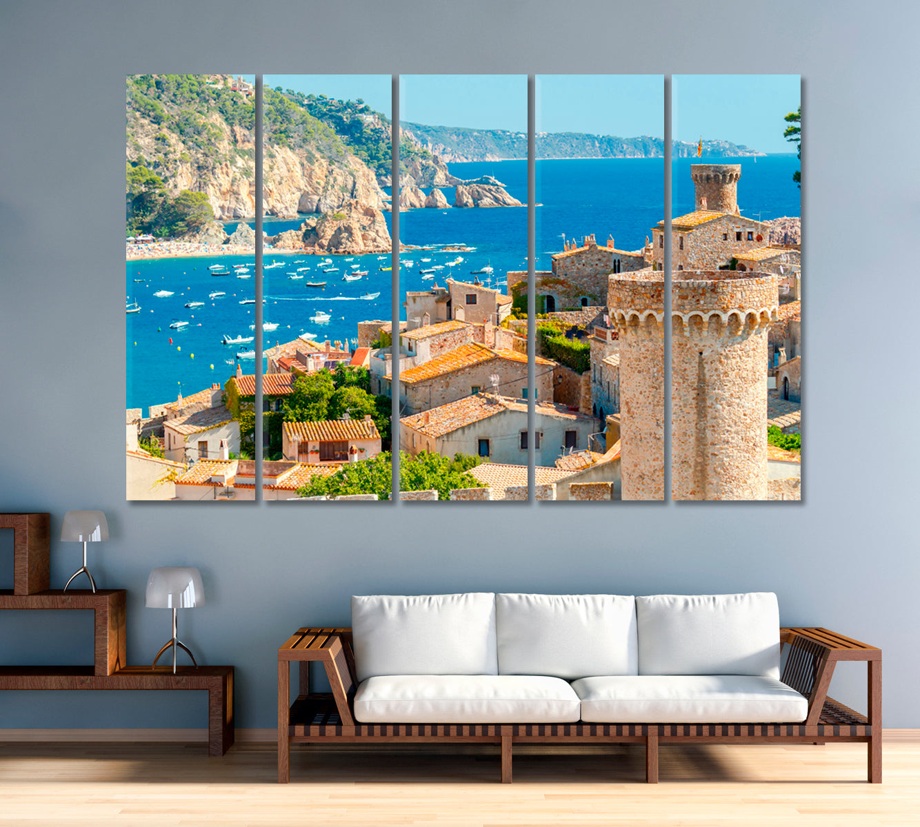 Tossa De Mar Historic City Spain Canvas Print-Canvas Print-CetArt-1 Panel-24x16 inches-CetArt