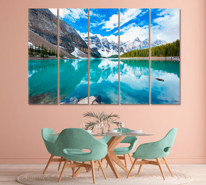 Moraine Lake in Banff Canada Canvas Print-Canvas Print-CetArt-1 Panel-24x16 inches-CetArt