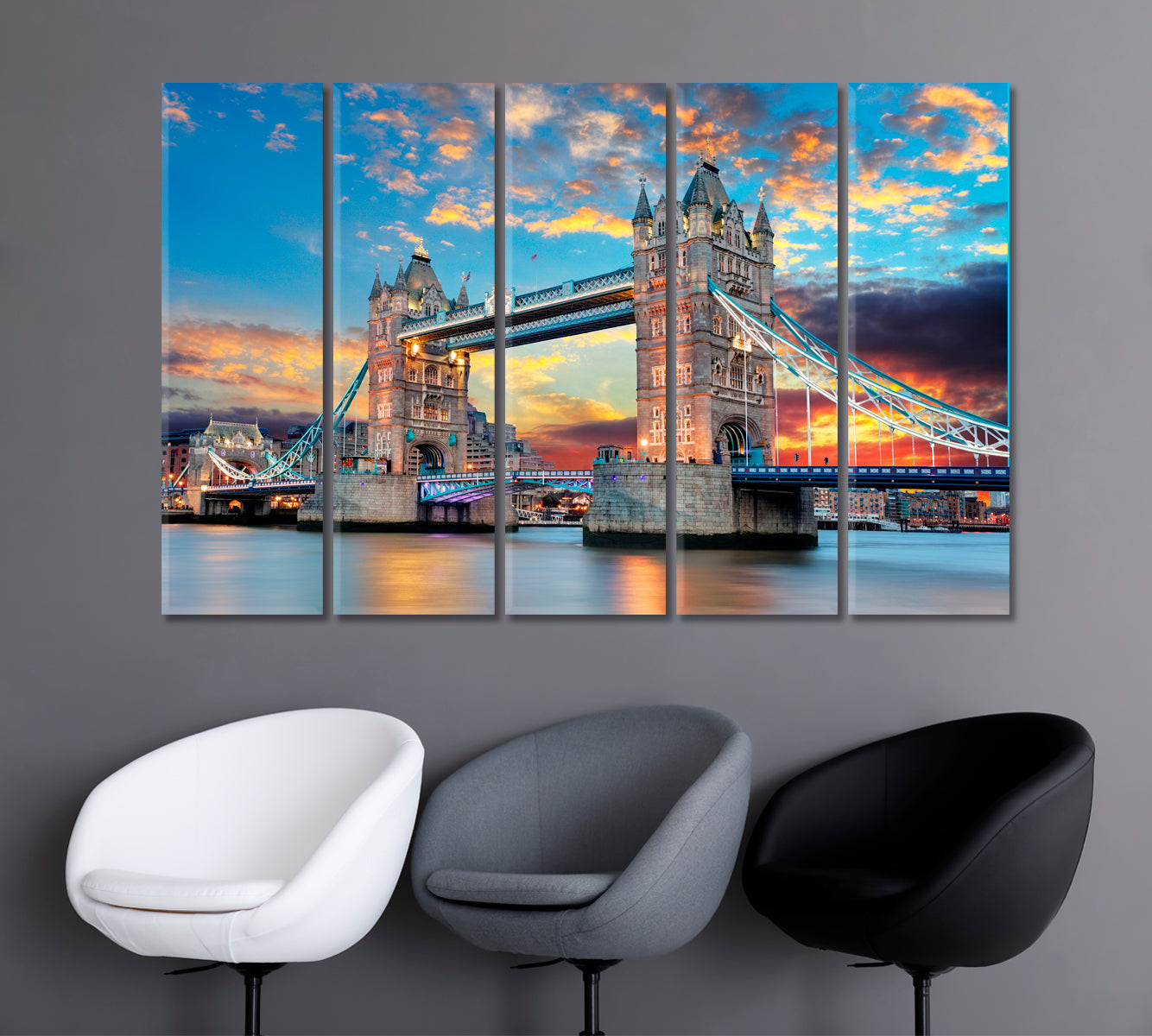 Tower Bridge in London UK Canvas Print-Canvas Print-CetArt-1 Panel-24x16 inches-CetArt