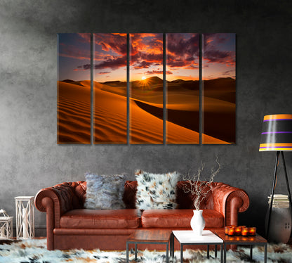 Lovely Sand Dunes in Sahara Desert Canvas Print-Canvas Print-CetArt-1 Panel-24x16 inches-CetArt