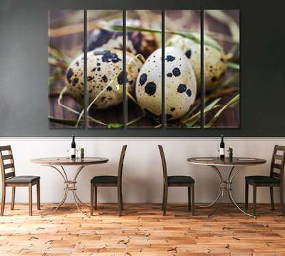 Quail Eggs Canvas Print-Canvas Print-CetArt-1 Panel-24x16 inches-CetArt