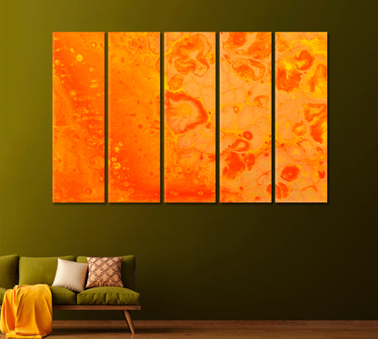 Abstract Bright Orange Watercolor Pattern Canvas Print-Canvas Print-CetArt-1 Panel-24x16 inches-CetArt