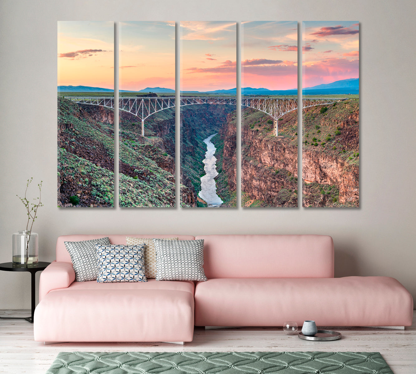 Rio Grande Gorge Bridge New Mexico USA Canvas Print-Canvas Print-CetArt-1 Panel-24x16 inches-CetArt