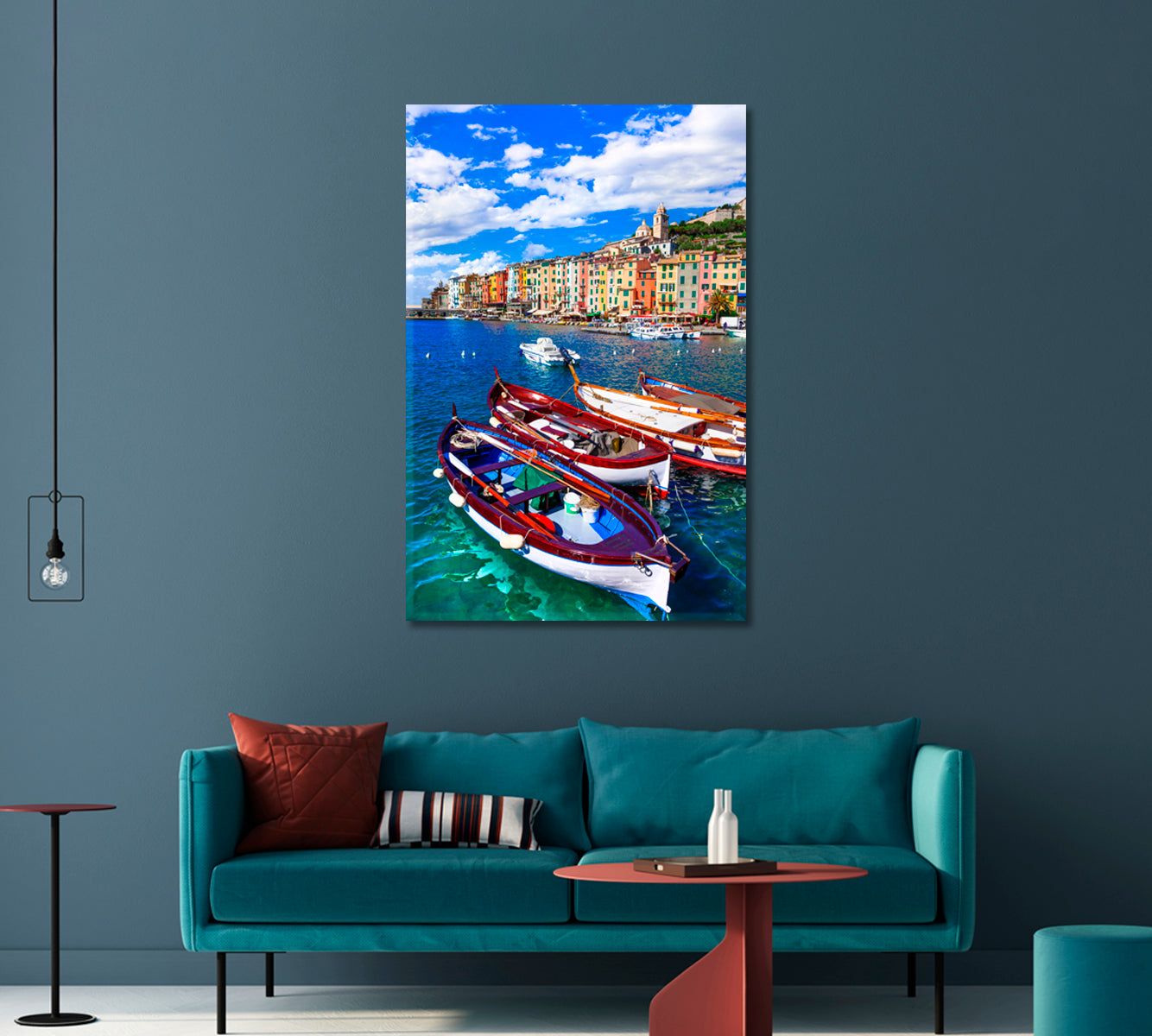 Cinque Terre Portovenere Fishing Village Italy Canvas Print-Canvas Print-CetArt-1 panel-16x24 inches-CetArt