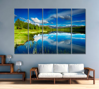 Lake in Altai Mountains Canvas Print-Canvas Print-CetArt-1 Panel-24x16 inches-CetArt