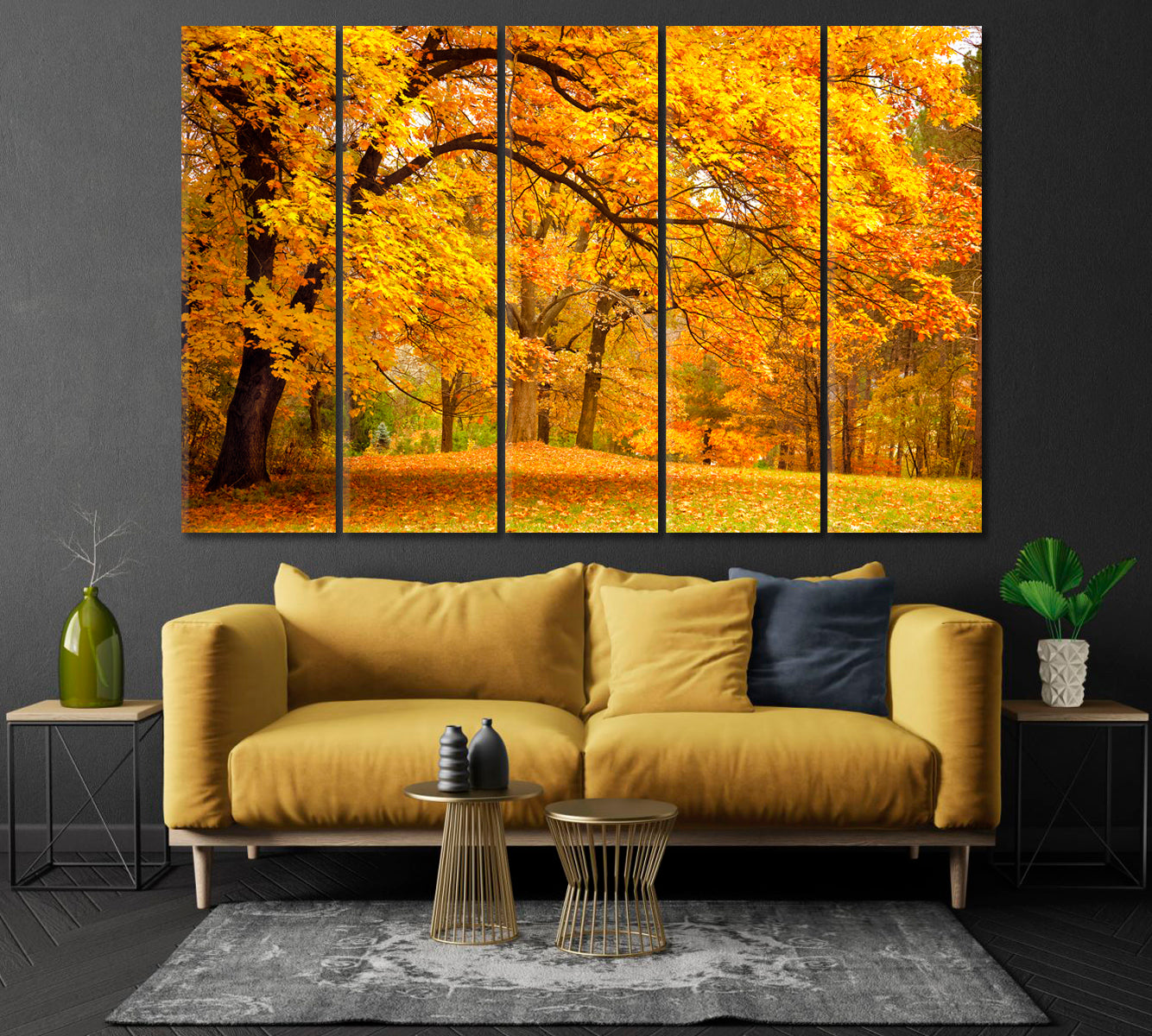 Autumn Landscape Canvas Print-Canvas Print-CetArt-1 Panel-24x16 inches-CetArt