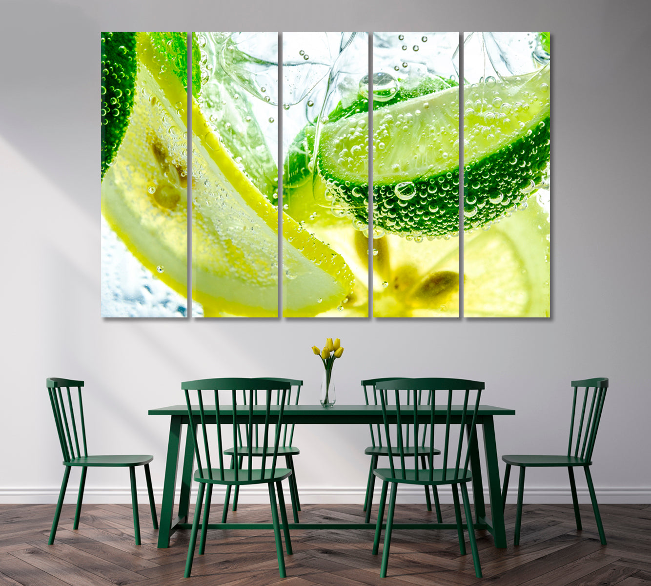 Refreshing Drink with Lemon and Lime Canvas Print-Canvas Print-CetArt-1 Panel-24x16 inches-CetArt