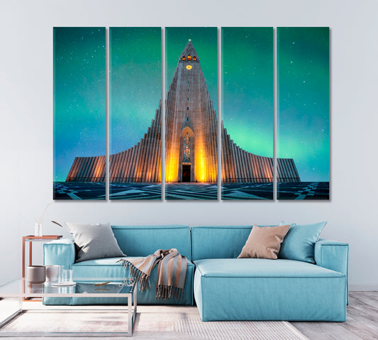 Largest Church in Iceland Canvas Print-Canvas Print-CetArt-1 Panel-24x16 inches-CetArt