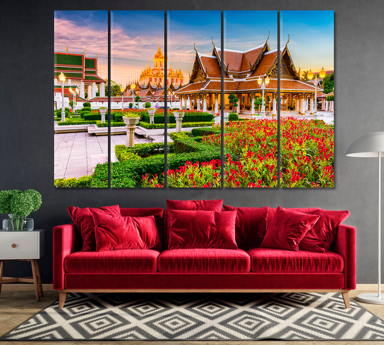 Wat Ratchanatdaram Temple Thailand Canvas Print-Canvas Print-CetArt-1 Panel-24x16 inches-CetArt