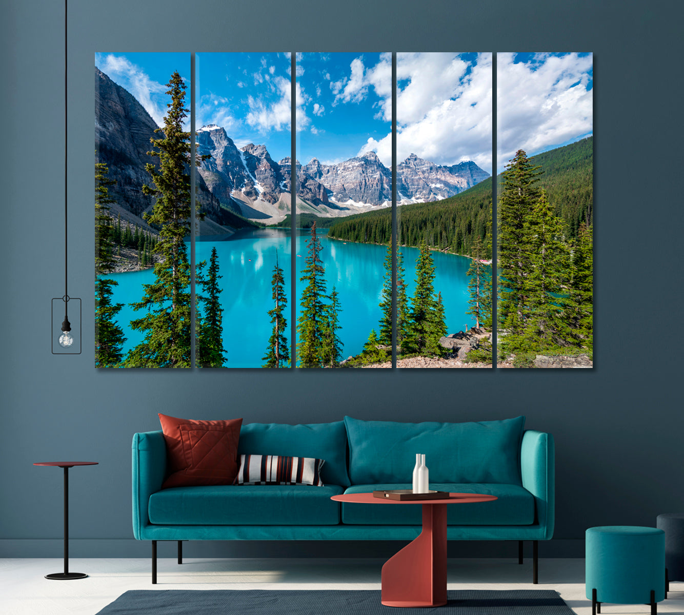 Moraine Lake During Summer in Banff National Park Canada Canvas Print-Canvas Print-CetArt-1 Panel-24x16 inches-CetArt