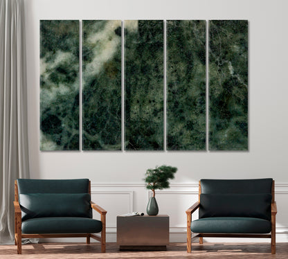 Dark Green Malachite Marble Canvas Print-Canvas Print-CetArt-1 Panel-24x16 inches-CetArt