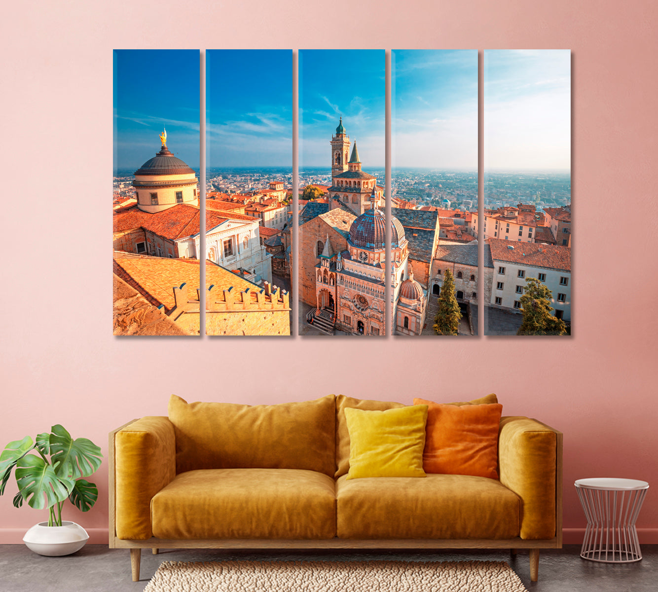 Old Town Citta Alta of Bergamo Italy Canvas Print-Canvas Print-CetArt-1 Panel-24x16 inches-CetArt