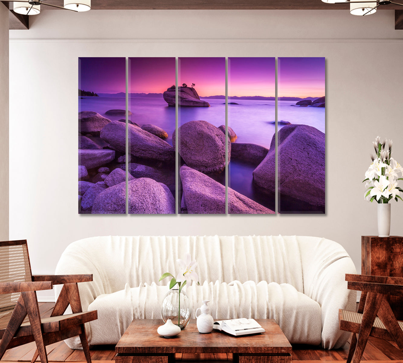 Lake Tahoe California Canvas Print-Canvas Print-CetArt-1 Panel-24x16 inches-CetArt