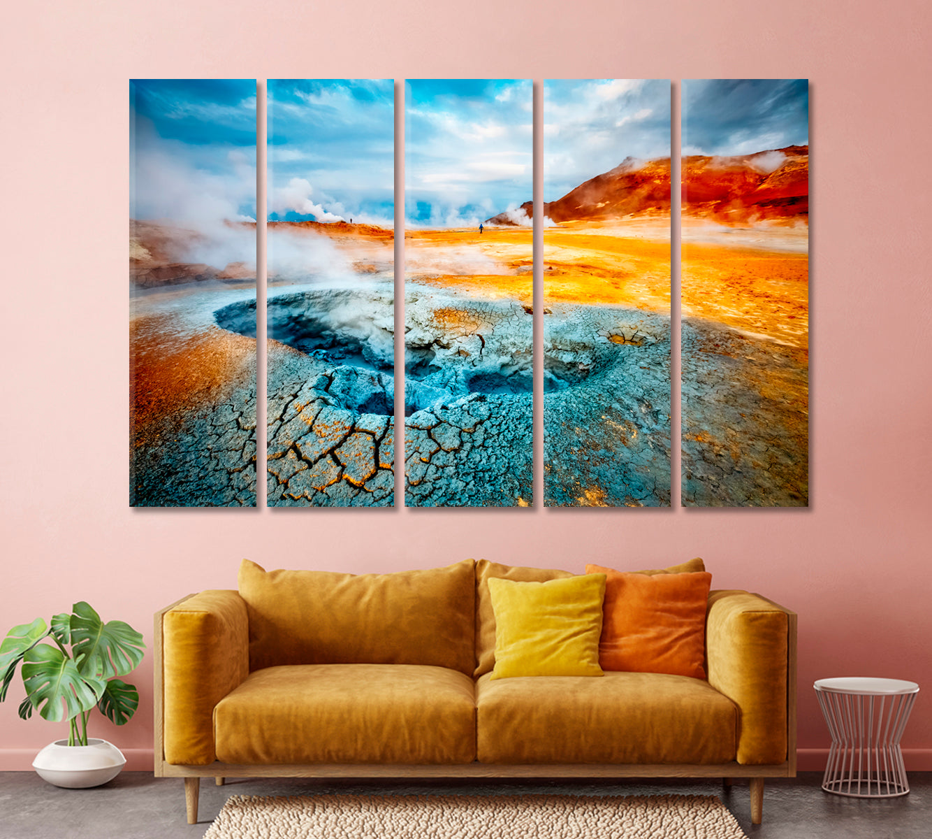 Geothermal Zone Hverir Iceland Canvas Print-Canvas Print-CetArt-1 Panel-24x16 inches-CetArt