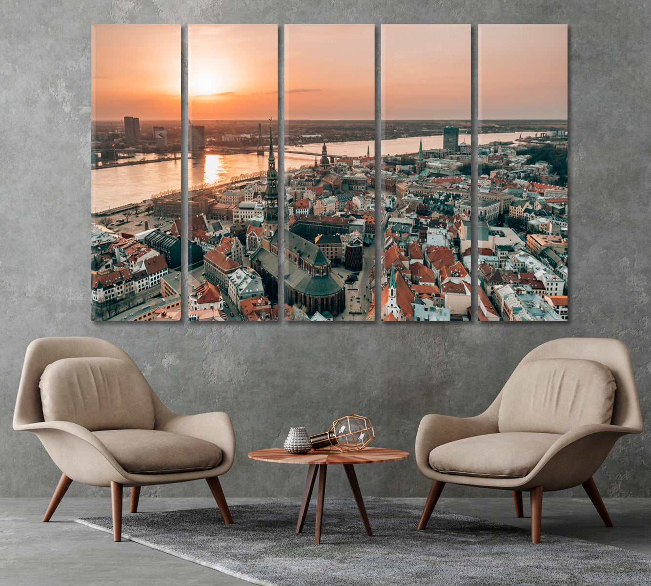 View of the Architecture of Riga Latvia Canvas Print-Canvas Print-CetArt-1 Panel-24x16 inches-CetArt