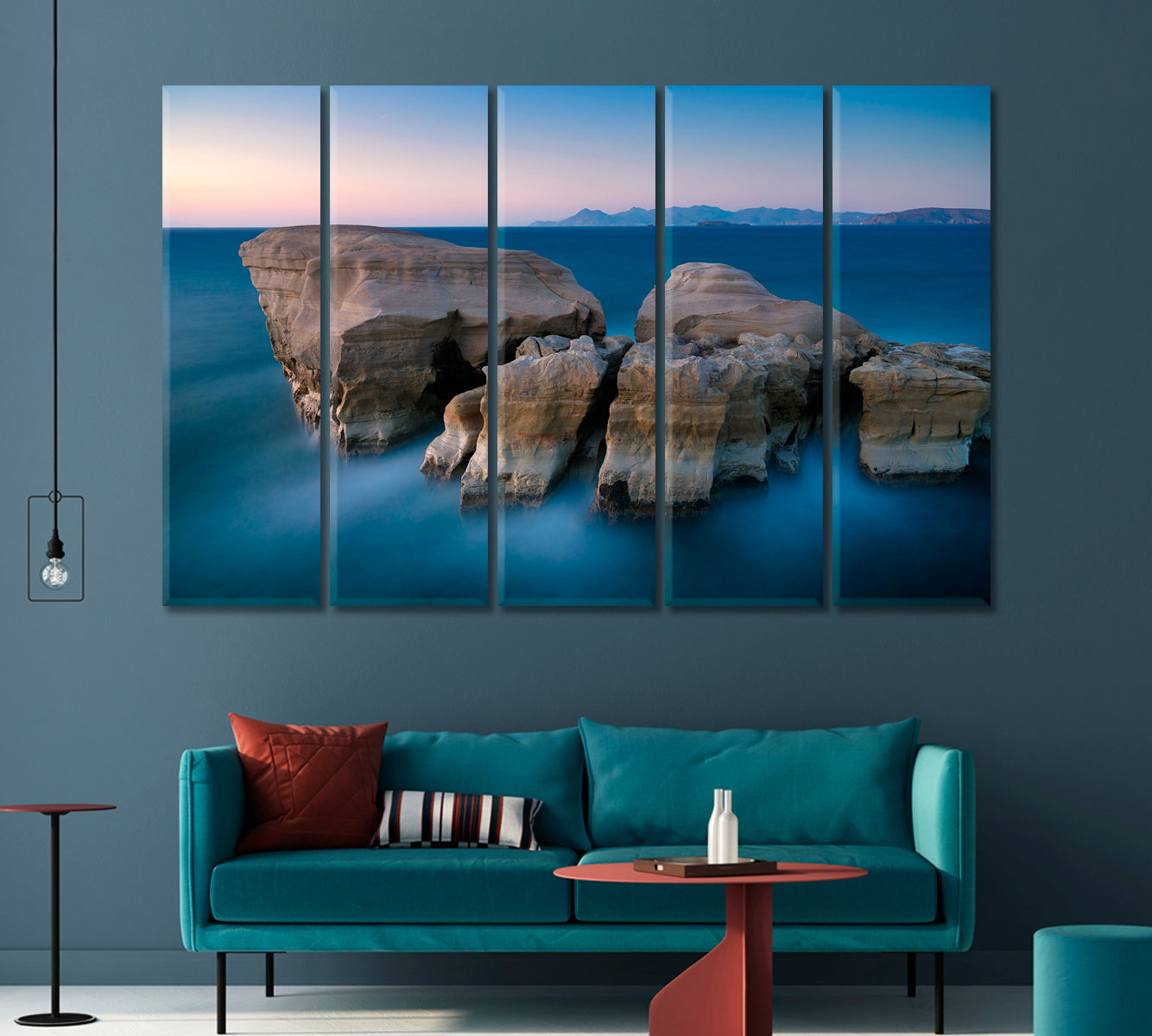 Seascape During Sunset Canvas Print-Canvas Print-CetArt-1 Panel-24x16 inches-CetArt