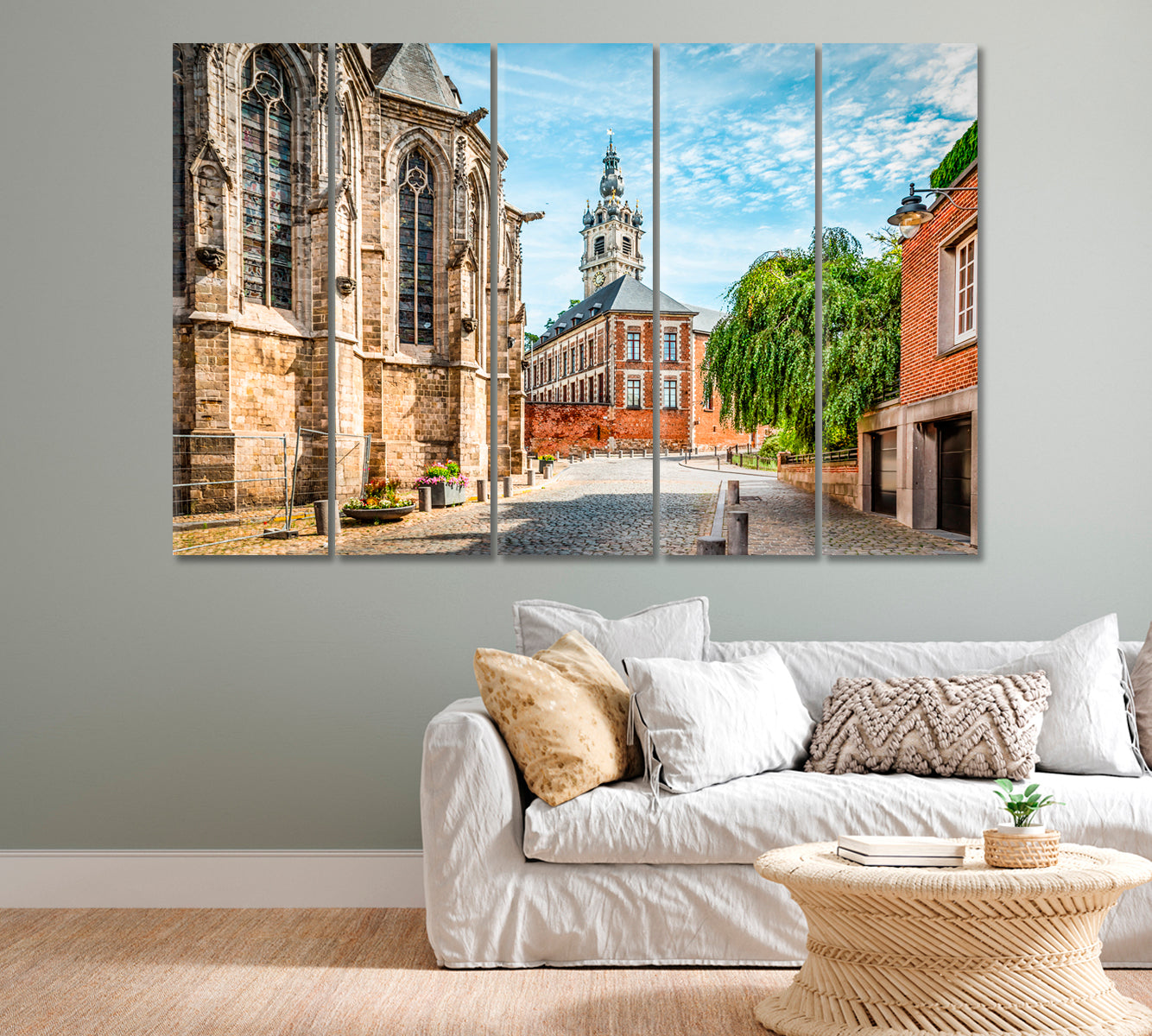 Old Church in Wallonia Belgium Canvas Print-Canvas Print-CetArt-1 Panel-24x16 inches-CetArt